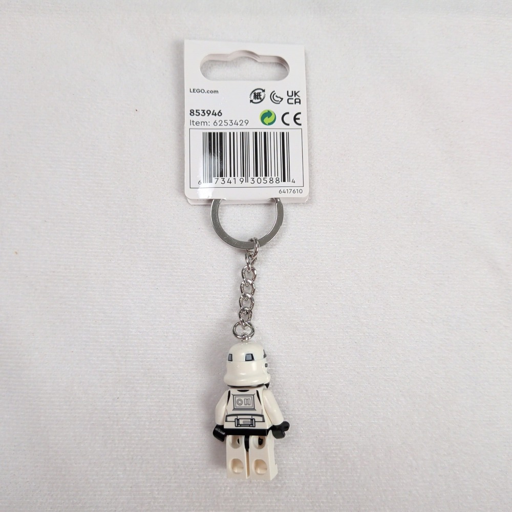 LEGO Star Wars Stormtrooper Minifigure Keychain 853946 White Black New - Picture 4 of 8